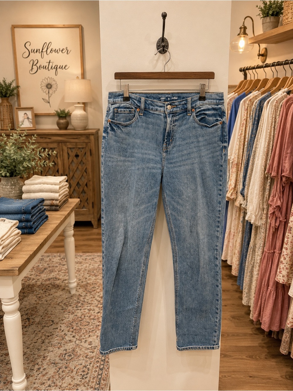 Old Navy Mid Rise Boyfriend Jeans Size 6 Light Wash Denim